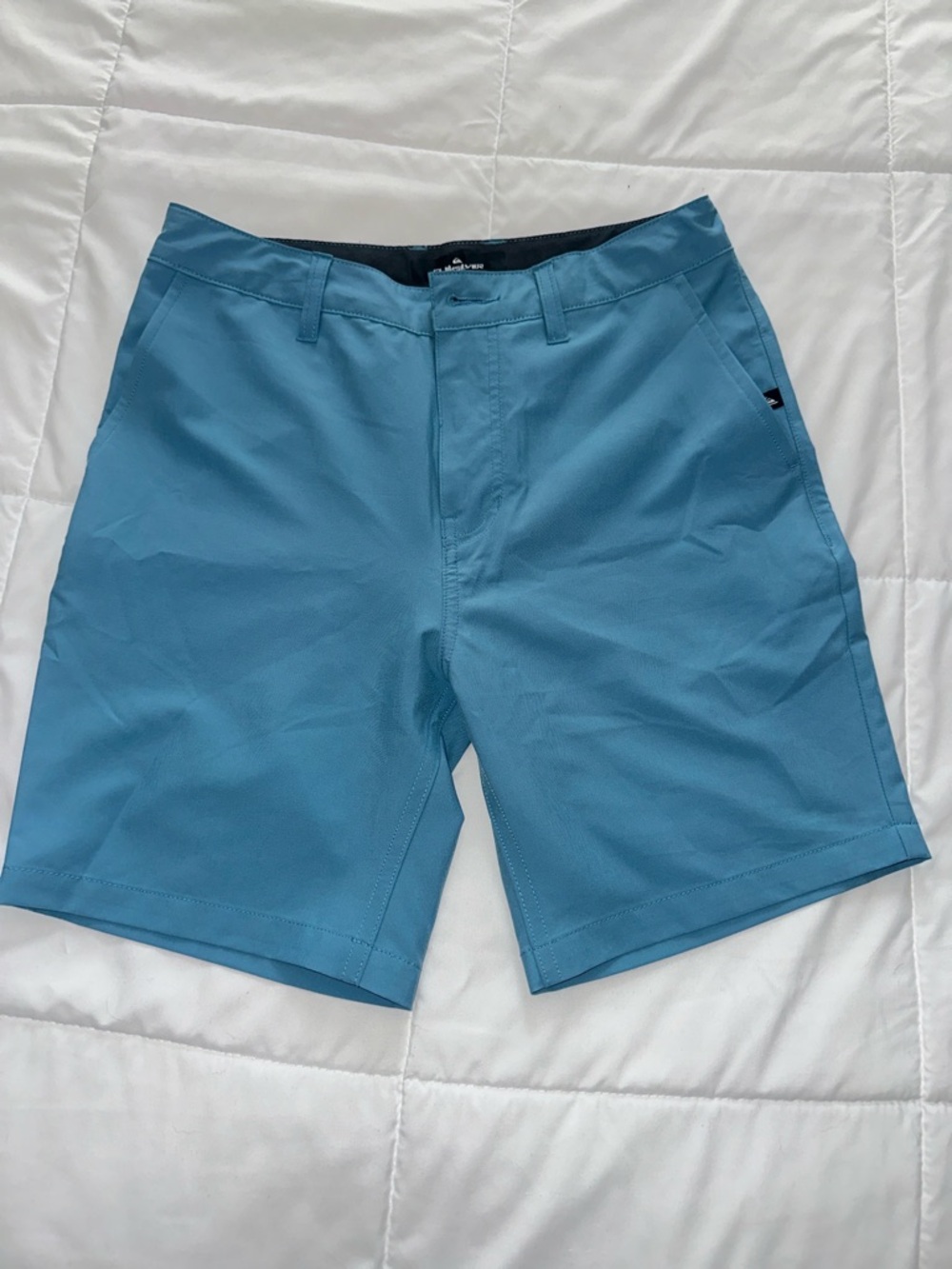 Quiksilver Teal Blue Flat Front Men's Shorts